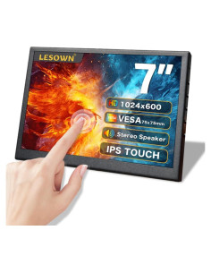 Monitor Portátil Táctil IPS 7" LESOWN 1024x600 Altavoces