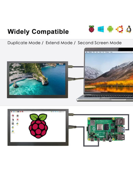 Monitor Portátil Táctil IPS 7" LESOWN 1024x600 Altavoces