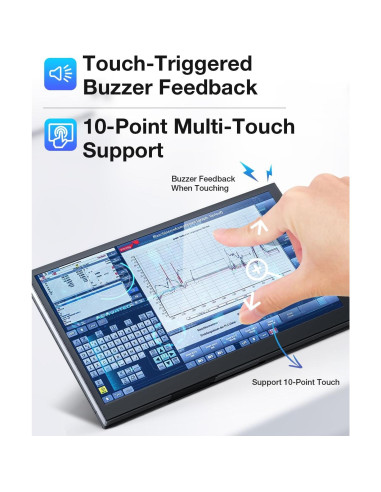 Monitor Táctil WINGCOOL 7" Industrial HDMI USB 1024x600