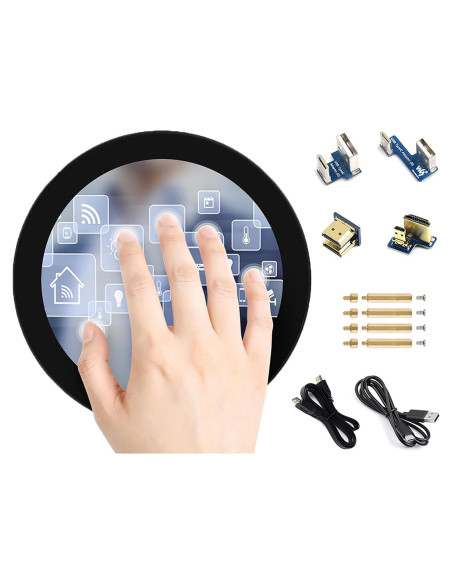 Pantalla LCD Redonda 5" Waveshare 1080x1080 Táctil IPS