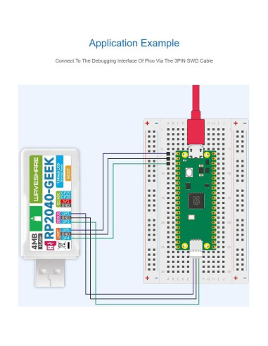 Placa de desarrollo RP2040-GEEK Waveshare con LCD 1.14"