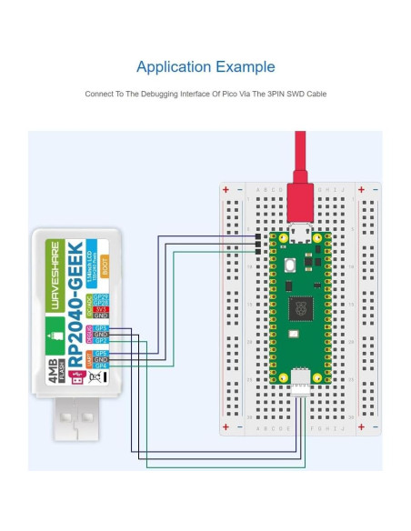Placa de desarrollo RP2040-GEEK Waveshare con LCD 1.14"