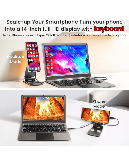 Monitor Portátil 14" CrowView Note 1080P FHD Batería 5000mAh