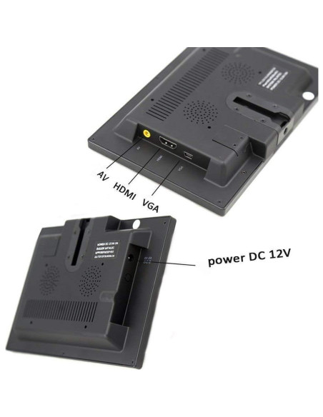 Monitor LCD 9" Camecho HD 800x600 HDMI/VGA para Auto