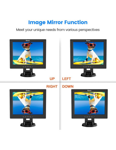 Monitor LCD 12" Eyoyo 800x600 HDMI VGA AV Portátil