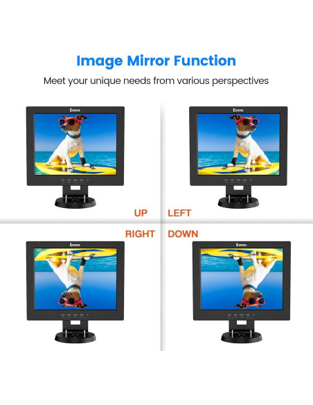 Monitor LCD 12" Eyoyo 800x600 HDMI VGA AV Portátil