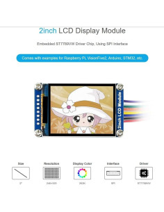 Módulo Pantalla LCD 2" IPS Wonrabai 240x320 SPI para Raspberry Pi 2