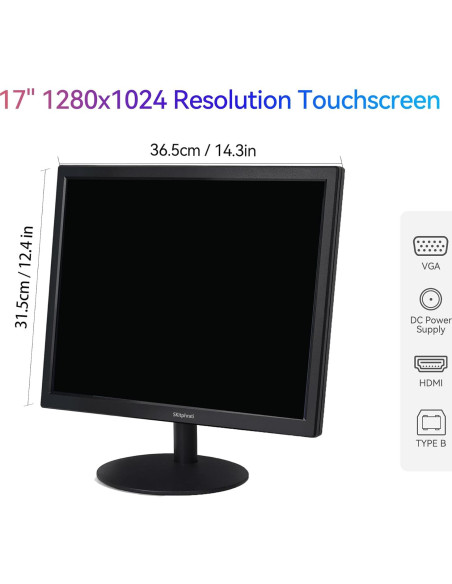 Monitor Táctil 17" SKitphrati 1280x1024 HDMI VGA VESA