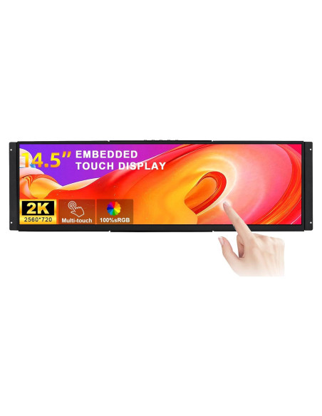 Monitor Táctil Integrado Wisecoco 14.5" 2K IPS VESA HDMI USB-C
