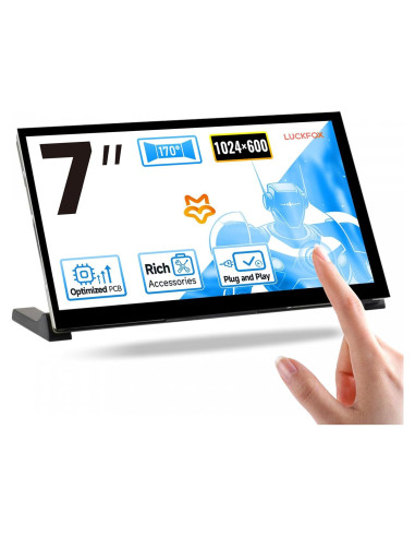 Pantalla Táctil 7" LUCKFOX HDMI 1024x600 para Raspberry Pi