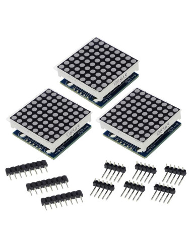 Módulo de Pantalla LED 8x8 HiLetgo MAX7219 5V - 3 Piezas