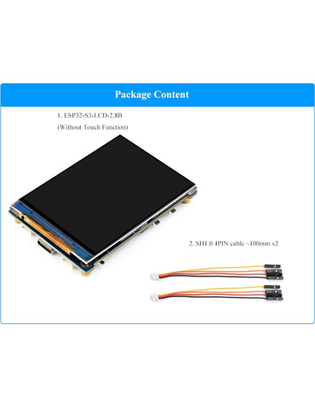 Placa de Desarrollo UeeKKoo ESP32-S3 con Pantalla LCD 7.1 cm