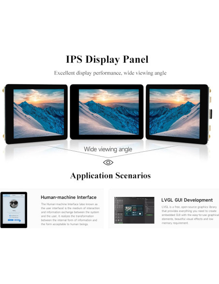 Placa de Desarrollo UeeKKoo ESP32-S3 con Pantalla LCD 7.1 cm