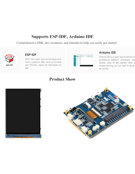 Placa de Desarrollo UeeKKoo ESP32-S3 con Pantalla LCD 7.1 cm