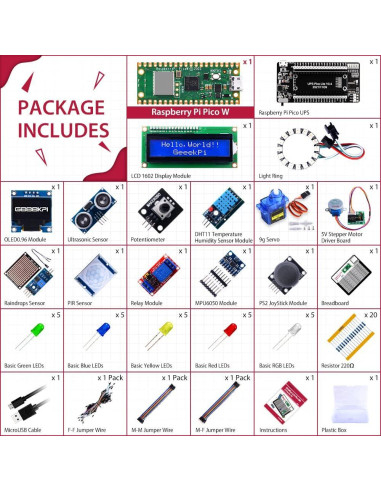 Kit Ultimate GeeekPi Raspberry Pi Pico W - Proyectos IoT