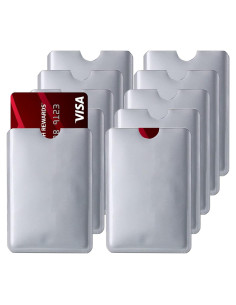 Mangas Bloqueadoras RFID 20pcs - Protección Tarjetas Créd. Aluminio