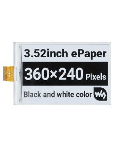 Pantalla E-Paper 3.52" Waveshare 360x240 SPI Blanco/Negro