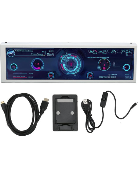 Monitor de Datos de CPU Dilwe 8.8" IPS 1920x480 USB