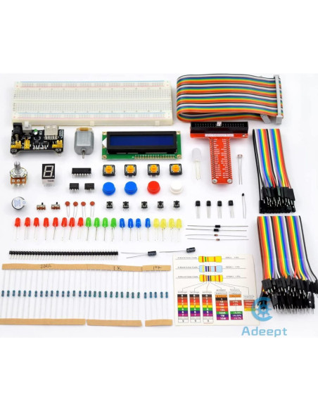 Kit de Inicio Adeept para Raspberry Pi 4/3/2 con LCD1602 y Manual
