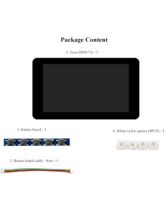 Kit Pantalla Táctil 7" UeeKKoo para Raspberry Pi Zero 2