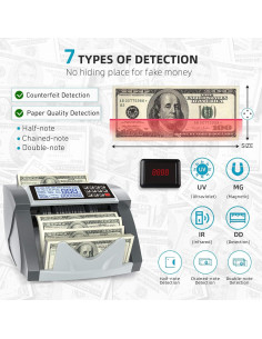 Contadora de Dinero Eizeny KzT0117 Doble Motor 1000 billetes/min 2