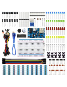 Kit Electrónico Básico REXQualis con 300 Piezas y Protoboard