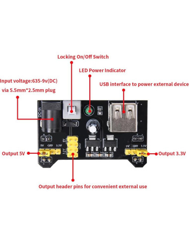 Kit Electrónico Básico REXQualis con 300 Piezas y Protoboard