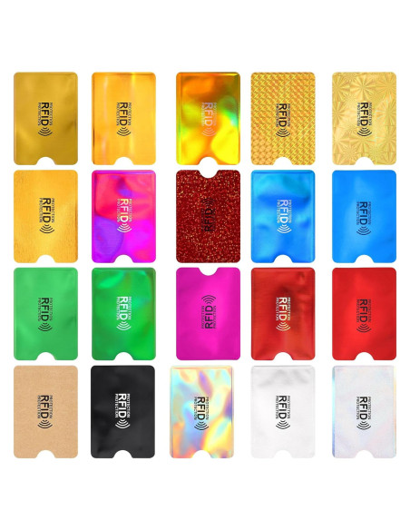 20 Fundas Bloqueadoras RFID GEEHUA para Tarjetas de Crédito