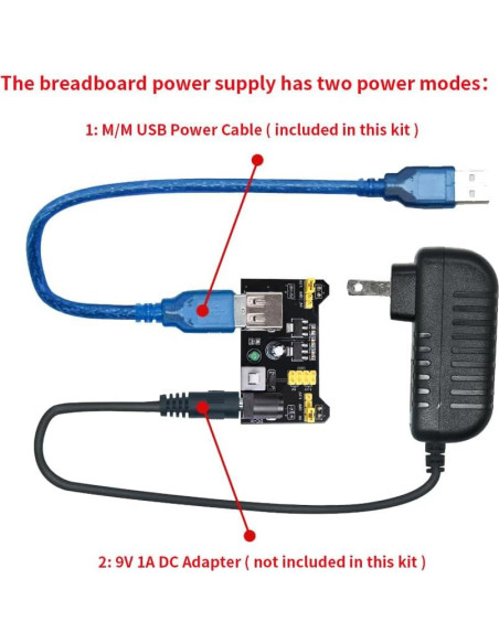 Kit Electrónico Básico REXQualis con 300 Piezas y Protoboard