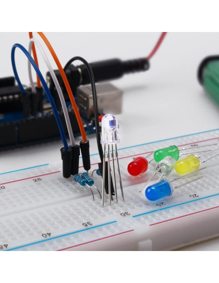 Kit Electrónico Básico REXQualis con 300 Piezas y Protoboard
