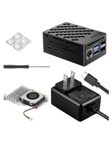 Kit Accesorios RasTech para Raspberry Pi 5 con Fuente 27W