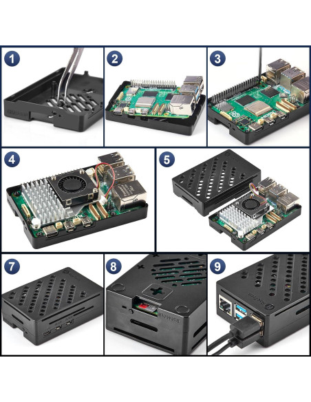Kit Accesorios RasTech para Raspberry Pi 5 con Fuente 27W
