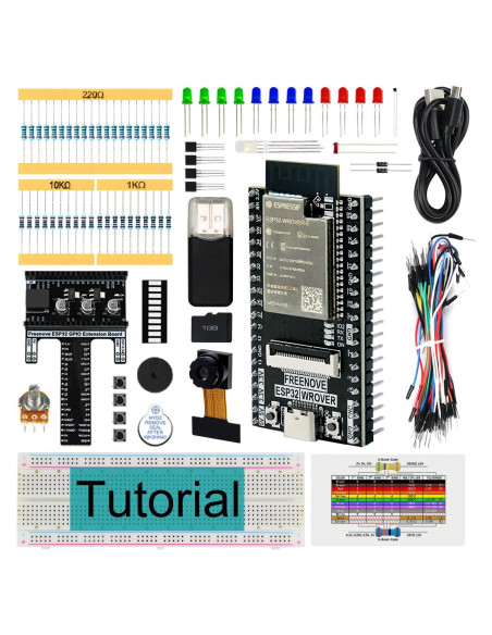 Kit de Inicio Freenove ESP32-WROVER CAM 141 Artículos