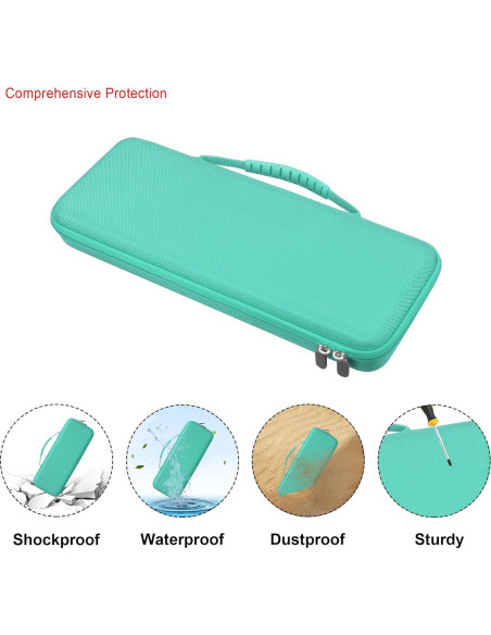 Funda rígida Elonbo para teclado Logitech POP Keys Turquesa