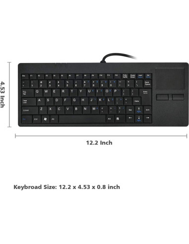 Teclado MCSaite Slim con Touchpad USB 31x11.5cm Portátil