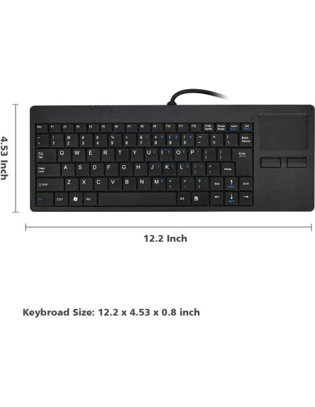 Teclado MCSaite Slim con Touchpad USB 31x11.5cm Portátil