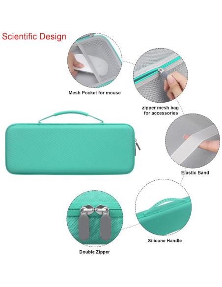 Funda rígida Elonbo para teclado Logitech POP Keys Turquesa