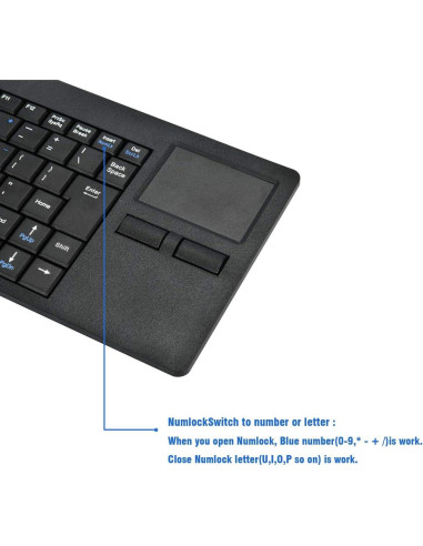 Teclado MCSaite Slim con Touchpad USB 31x11.5cm Portátil