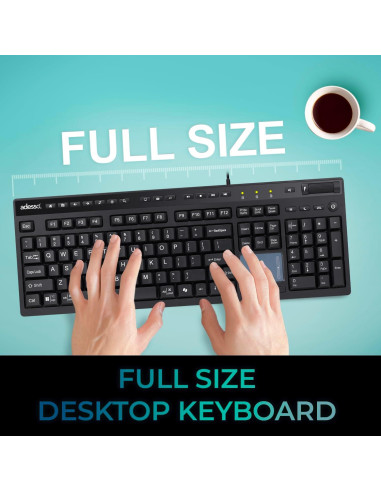 Teclado Táctil Adesso AKB-445UB USB con Touchpad