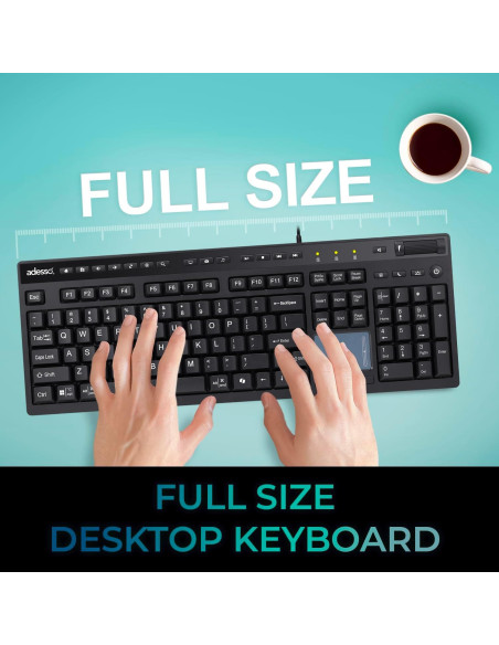 Teclado Táctil Adesso AKB-445UB USB con Touchpad