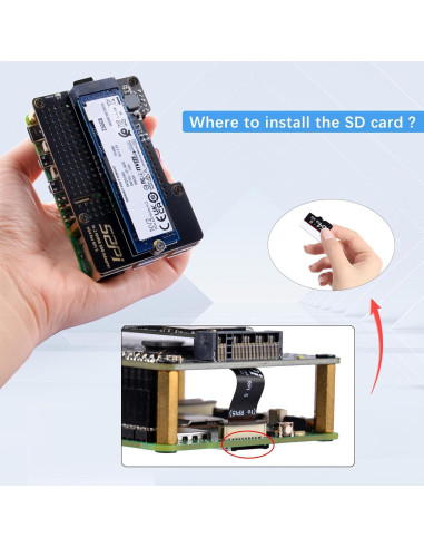 Adaptador GeeekPi N04 M.2 NVMe a PCIe para Raspberry Pi 5