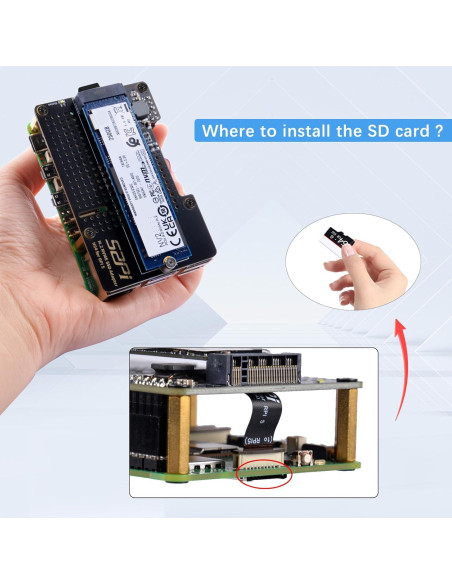 Adaptador GeeekPi N04 M.2 NVMe a PCIe para Raspberry Pi 5