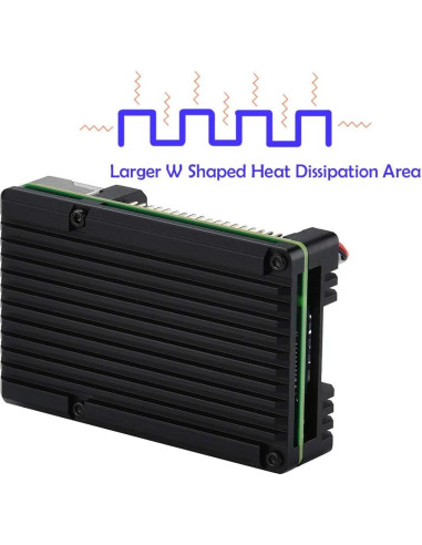 Caja de Aluminio para Raspberry Pi 4 MazerPi con Doble Ventilador