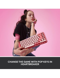 Teclado Mecánico Inalámbrico Logitech POP Corazón Roto 2