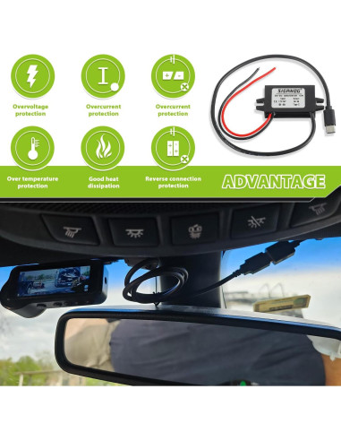 Convertidor DC-DC 12V a 5V USB Tipo-C SIGANDG 15W