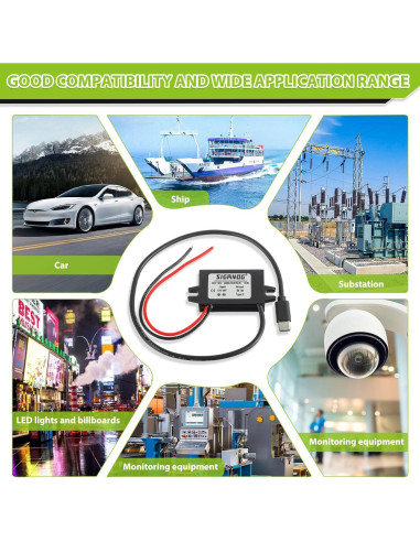 Convertidor DC-DC 12V a 5V USB Tipo-C SIGANDG 15W