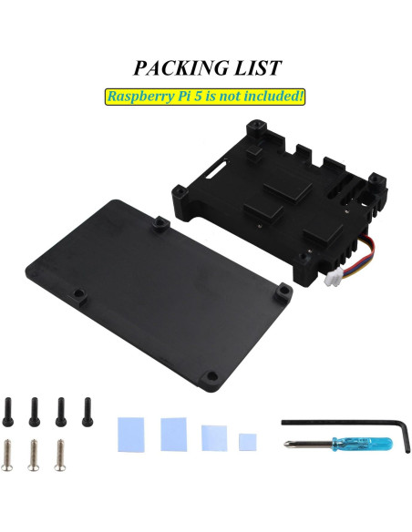Caja de Aluminio ZDE para Raspberry Pi 5 con Ventilador PWM