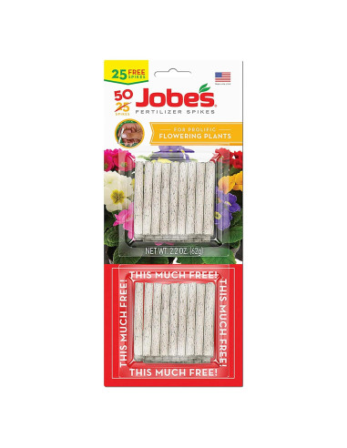 Abono para Plantas Florales Jobe's 10-10-4 en Picos 50 Unidades
