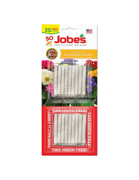 Abono para Plantas Florales Jobe's 10-10-4 en Picos 50 Unidades