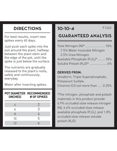 Abono para Plantas Florales Jobe's 10-10-4 en Picos 50 Unidades